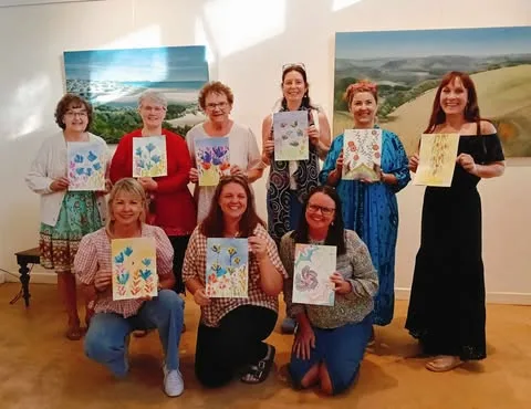 Paint and Sip Art class with Creative Beginnings Art